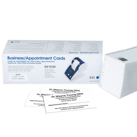Seiko Instruments Seiko SLP-FCS2 2.25 x 3.5 inch Appointment Card, White