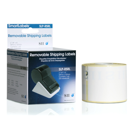Seiko Instruments Seiko SLP-RSRL 2-1/8 x 4 inch Removable Shipping Labels, White