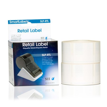 Seiko Instruments Seiko SLP-RTL 1-7/16 x 1-7/16 inch Retail Labels, White