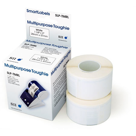 Seiko Instruments Seiko SLP-TMRL 1-1/8 x 2in Tuffy Multipurpose Labels, White