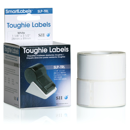 Seiko Instruments Seiko SLP-TRL 1-1/8 x 3-1/2in Tuffy Address Labels, White