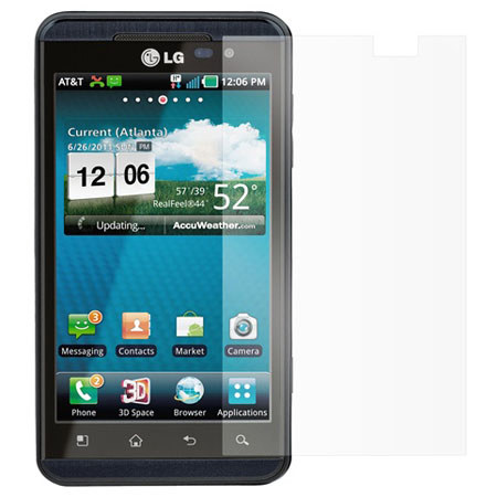 Seidio Ultimate Screen Guard for LG Thrill 4G/Optimus 3D, Crystal Clear, 2 Pack