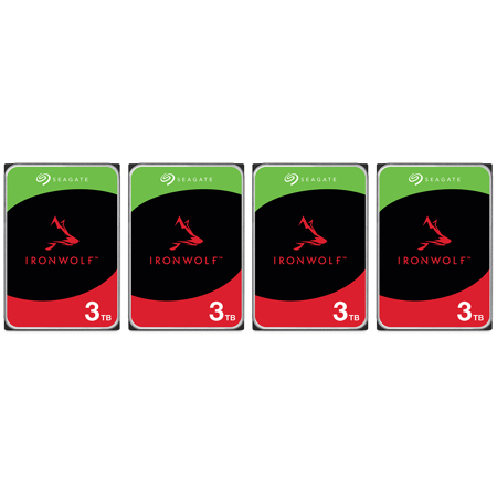 Seagate IronWolf SATA III 3.5" Internal NAS Hard Drive 3TB 4-Pack