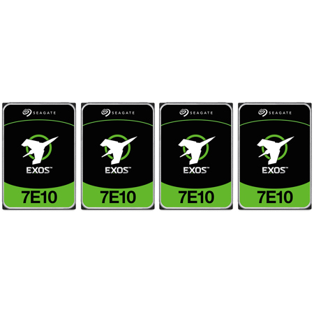 Seagate Exos 7E10 Enterprise 3.5" Internal Hard Drive 4TB SATA III 6 Gb/s 4-Pack