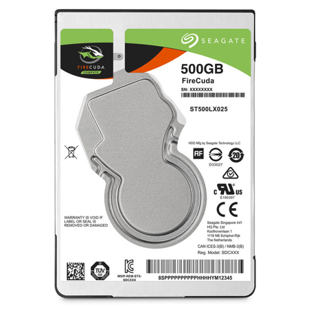 FireCuda 500GB 2.5" Internal Laptop Hard Drive, SATA 6Gb/s, Up to 140MB/s Data Transfer Rate