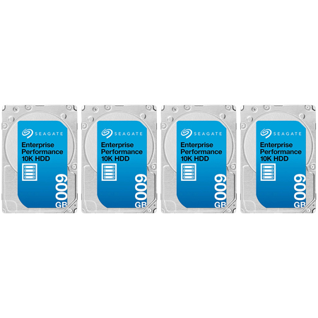 Seagate Exos 10E2400 Enterprise 600GB 2.5" SAS 512 Native Internal HDD 4-Pack