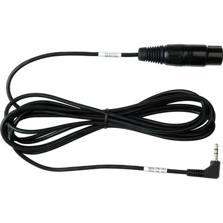 Sescom SES-TR-153 Female XLR to RA 3.5mm 1/8 Pro DSLR Mic Cable, 10 Ft
