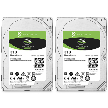 Seagate BarraCuda SATA III 2.5" Internal Laptop Hard Drive, 7200 RPM 1TB 2-Pack