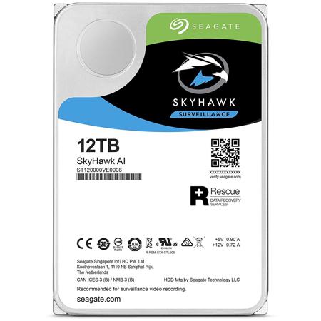 Seagate SkyHawk 12TB 3.5" Hard Drive, SATA 6GB/s, 7200RPM