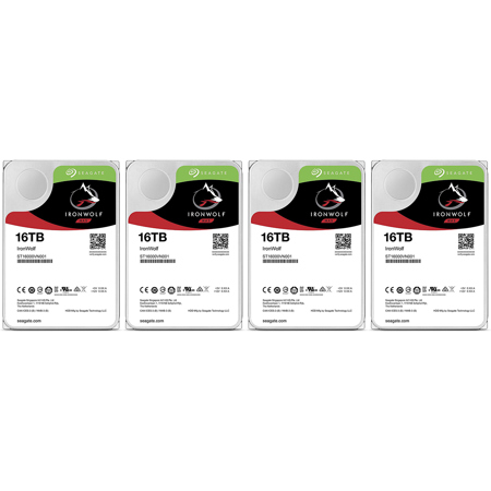 Seagate IronWolf SATA III 3.5" Internal NAS Hard Drive 16TB 4-Pack