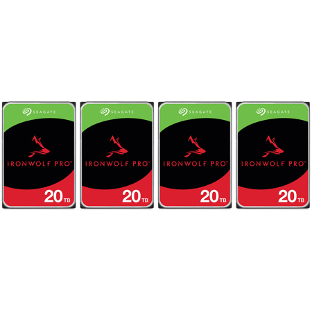 Seagate IronWolf Pro SATA III 3.5" Internal NAS Hard Drive, 7200 RPM 20TB 4-Pack