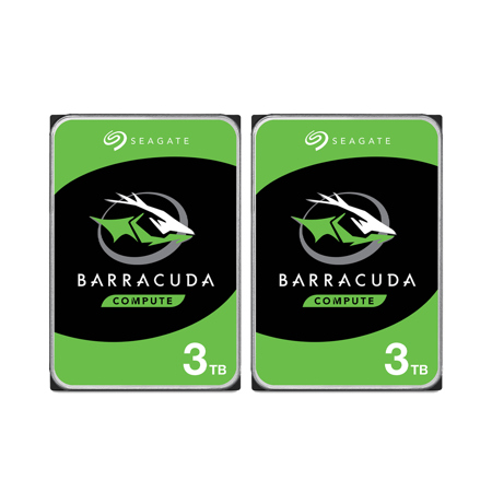 Seagate BarraCuda SATA III 3.5" Internal Hard Drive 3TB 2-Pack