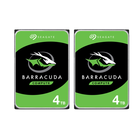 Seagate BarraCuda SATA III 3.5" Internal Hard Drive 4TB 2-Pack