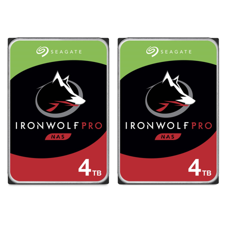 Seagate IronWolf Pro SATA III 3.5" Internal NAS Hard Drive, 2-Pack 4TB