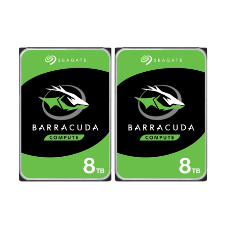 Seagate BarraCuda SATA III 3.5" Internal Hard Drive 8TB 2-Pack