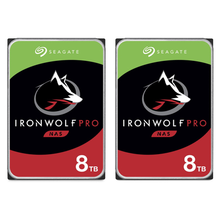 Seagate IronWolf Pro SATA III 3.5" Internal NAS Hard Drive, 2-Pack 8TB