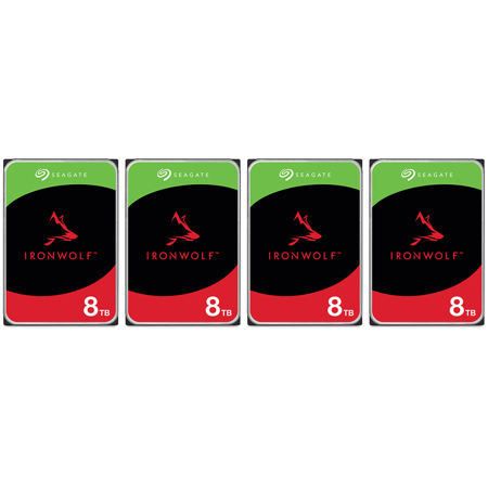 Seagate IronWolf SATA III 3.5" Internal NAS Hard Drive 8TB 4-Pack