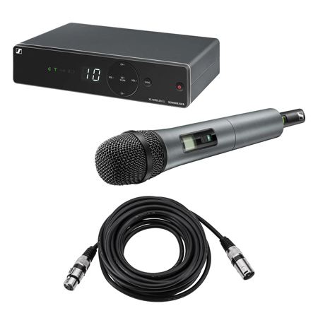 Sennheiser XSW 1-825-A Wireless HH Mic System, A: 548-572MHz, w/25' XLR Cable