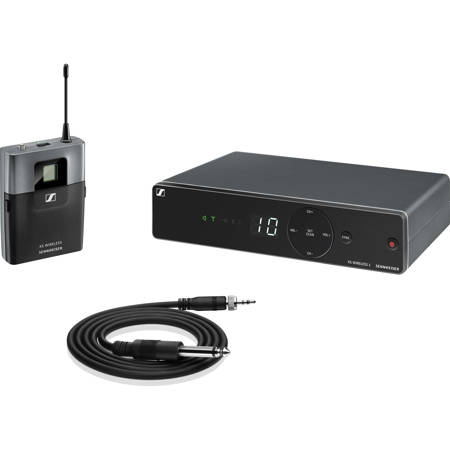 Sennheiser XSW 1-CI1-A Wireless Instrument Set, Includes SK-XSW Bodypack Transmitter, EM-XSW 1 Switching Diversity Receiver, CI1 Instrument Cable, Frequency Band A: 548-572MHz