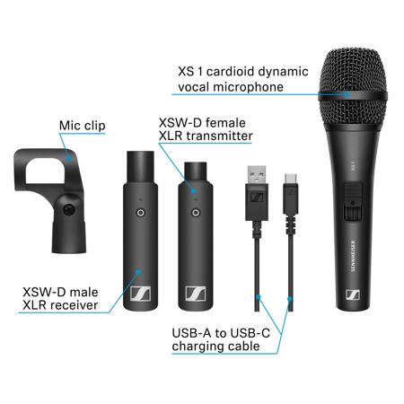 Sennheiser XSW-D Wireless Digital Vocal Set XSW-D VOCAL SET - Adorama