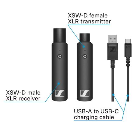 Sennheiser XSW-D Wireless Digital XLR Base Set W/A-T AT8004L