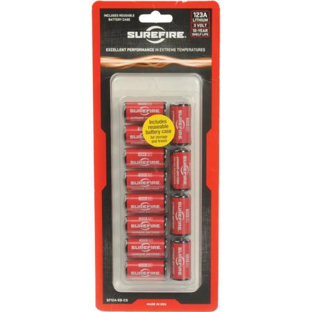 SureFire 123A Lithium Batteries, 12 (Clamshell Packaging)