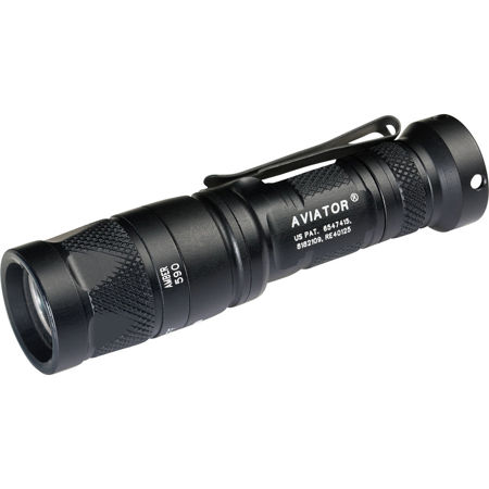 SureFire Aviator Dual-Output Multi-Spectrum LED Flashlight, 20 Lumens at Amber