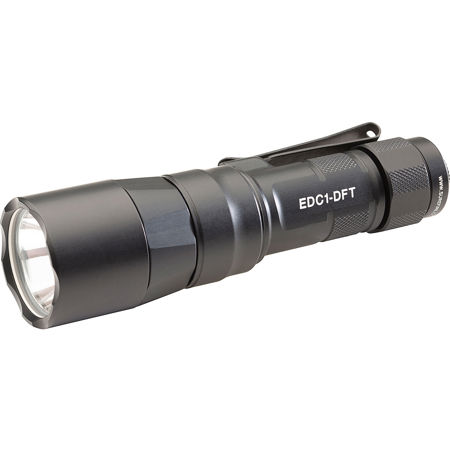 SureFire EDC1-DFT Dual-Fuel Turbo LED Flashlight Black