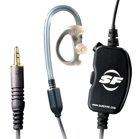 SureFire EP220 EarPro In-line PTT Radio, Integrated Mic