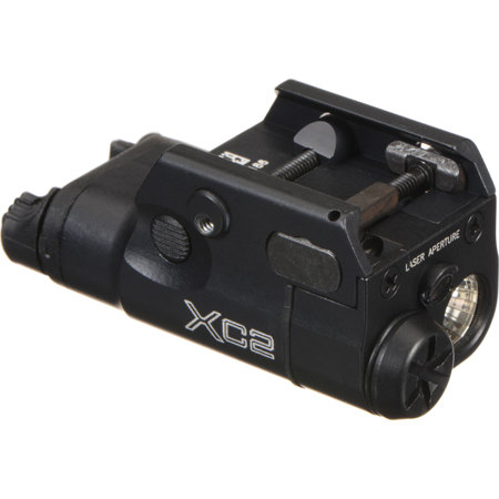 SureFire Ultra-Compact Red Aiming Laser with 200 Lumen LED Handgun Light, Black