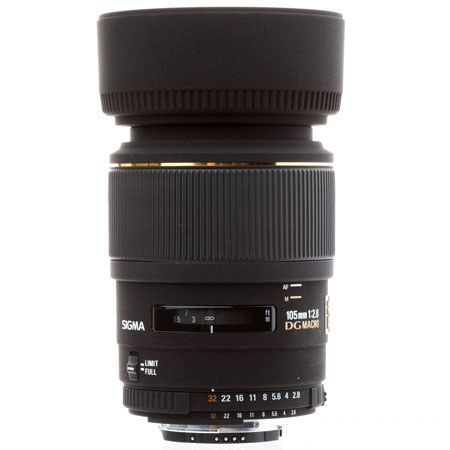 Sigma 105mm f/2.8 EX DG Telephoto Macro Lens for Nikon AF-D Cameras