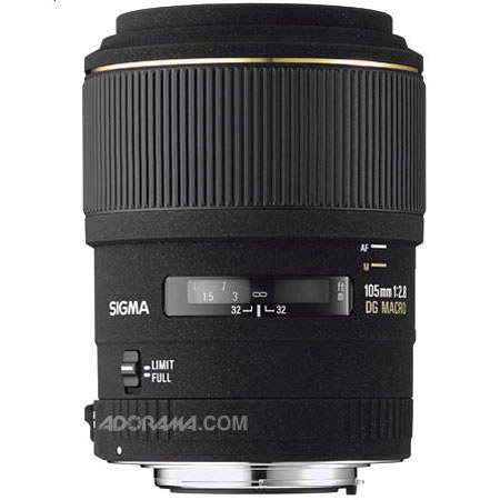 Sigma 257110 105mm f/2.8 EX DG AF Telephoto Macro Lens
