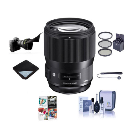 Sigma 135mm f/1.8 DG HSM ART Lens for Sony E, Black with PC Software & Acc Kit