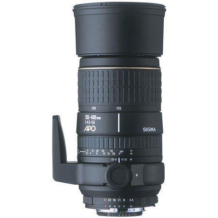 Sigma 135-400mm f/4.5-5.6 DG APO Aspherical AutoFocus Telephoto Zoom Lens for Olympus Four Thirds mount Digital SLR Cameras.