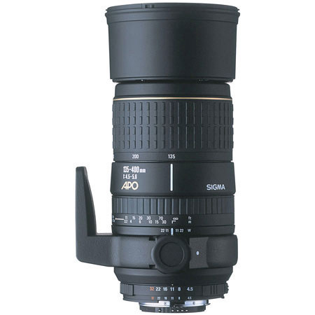 Sigma 135-400mm f/4.5-5.6 DG APO Aspherical AutoFocus Telephoto Zoom Lens with Hood & Case for Sigma Cameras