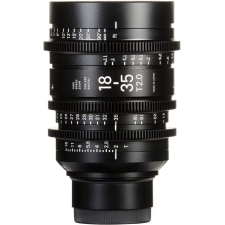 SIGMA 18-35mm T2.0 40万円で今年購入　シネマズームレンズ Sigma 18-35mm T2.0 Cine High-Speed Lens for Canon EF, Feet