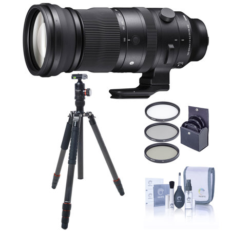 Sigma 150-600mm f/5-6.3 DG DN OS Sports Lens for Sony E with X-Go Max  Tripod Kit