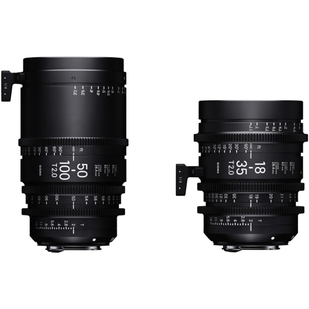 SIGMA 18-35mm 50-100mm T2.0 ハードケー Sigma 18-35mm and 50-100mm T2.0 High-Speed Cine Lens for Sony E