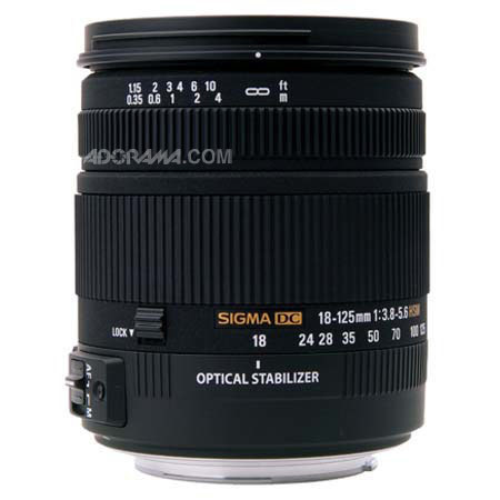Sigma 18-125/3.8-5.6 DC OS Lens for Nikon DSLRs