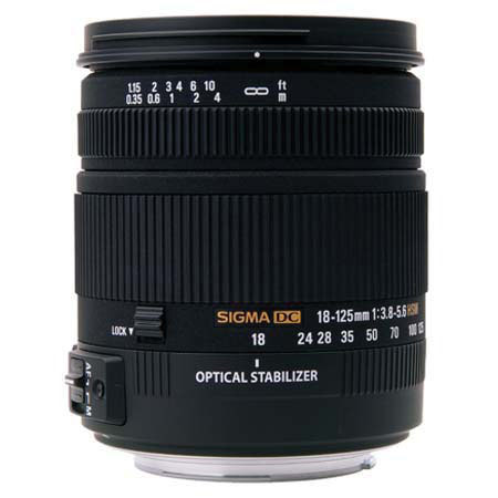 Sigma 18mm - 125mm f3.8-5.6 DC OS Lens f/Nikon DSLR -BUNDLE-
