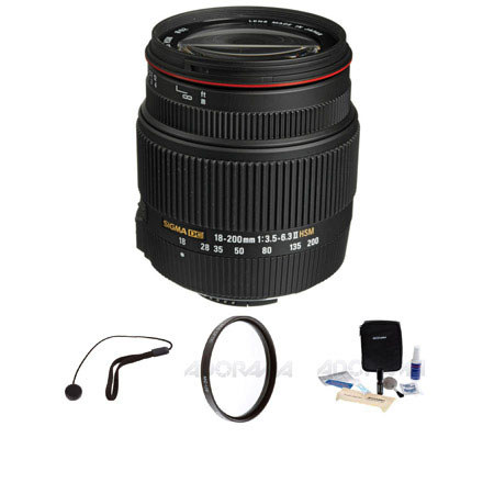 Sigma 18-200mm f/3.5-6.3 II DC OS HSM Lens, Bundle