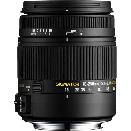 Sigma 18-250mm f/3.5-6.3 DC Macro Zoom Lens for Nikon Digital SLR w/EF-610 Flash