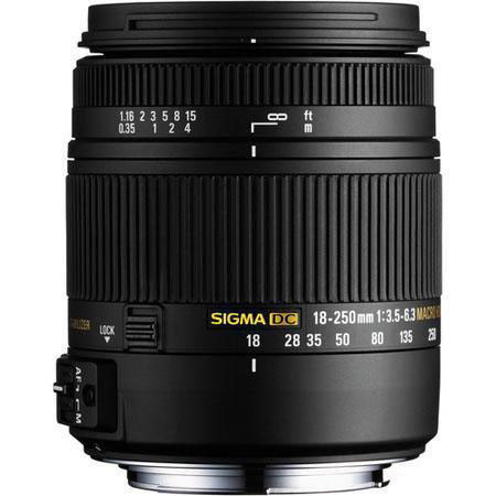 Sigma 18-250mm f/3.5-6.3 DC Macro Zoom f/Sigma Digital SLR Bundle w/EF-610 Flash