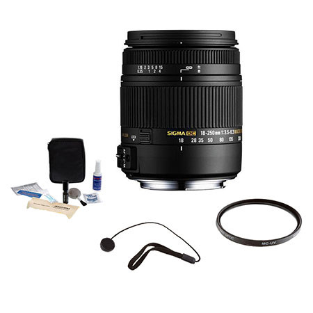 Sigma 18-250mm f/3.5-6.3 DC Macro HSM Zoom Lens f/Sony Alpha Mount USA "BUNDLE"