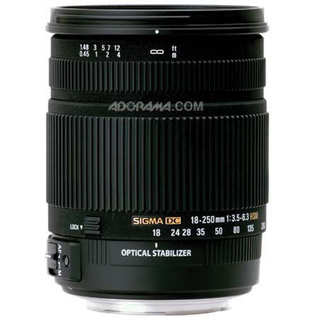 Sigma 18mm-250mm f3.5-6.3 DC OS HSM Lens f/Nikon DSLRs #880306 -BUNDLE-