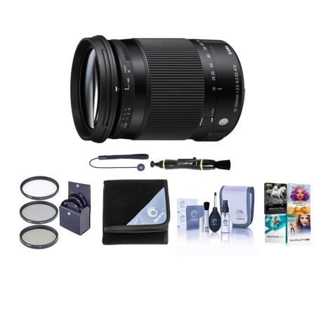 Sigma 18-300mm F3.5-6.3 DC Macro HSM Lens for Pentax w/Accessory Bundle