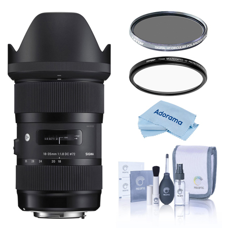 Sigma 18-35mm f/1.8 DC HSM ART Lens for Canon EF, Bundle with Tiffen 77mm UV and CPL Filters