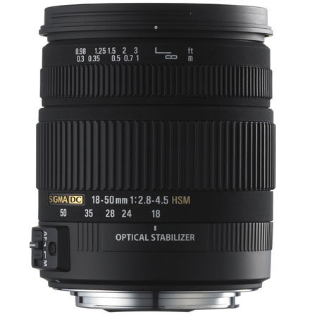 Sigma 18-50/2.8-4.5 DC OS HSM Lens f/Sigma BUNDLE w/UV Filter & More
