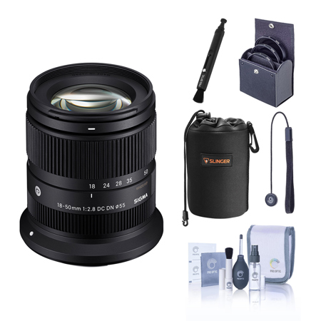 Sigma 18-50mm f/2.8 DC DN Contemporary Lens for Canon RF, with Included Value