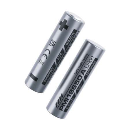 PMI 18650 3.6V 3200mAh 11.52Wh Rechargeable Li-ion Battery, 2-Pack